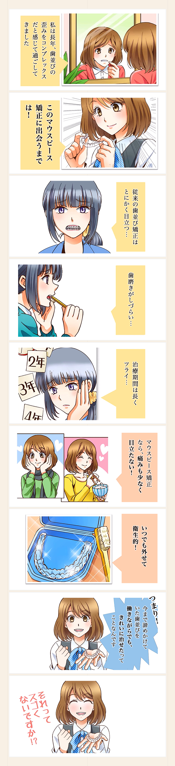 マウスピース矯正の漫画